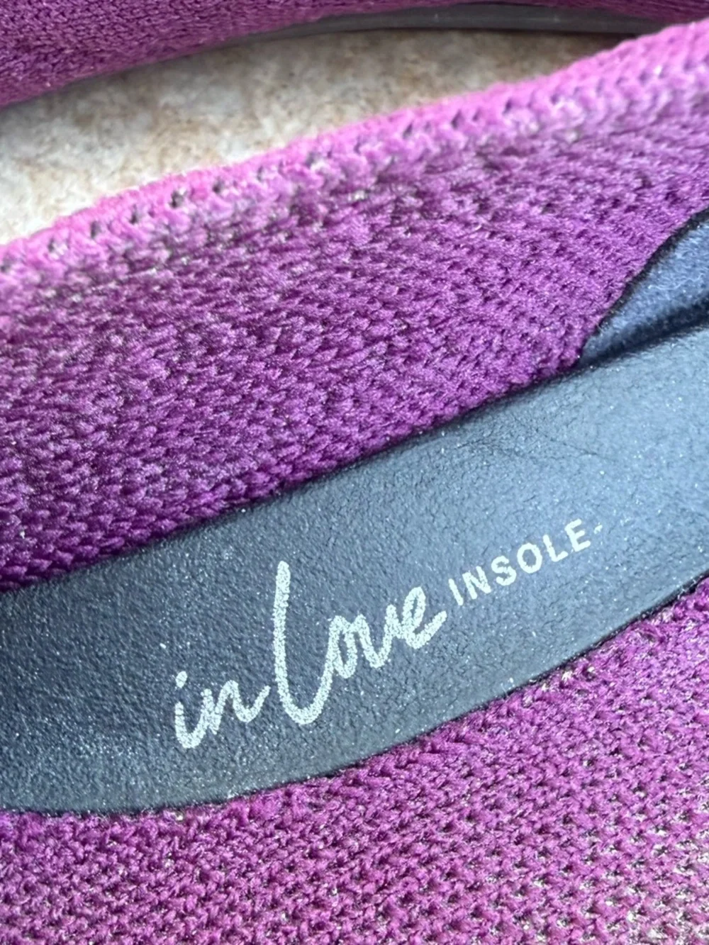 Rothy's The Almond Loafer in Quilted Plum. - Picture 6 of 12